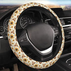 Highland Cow & Highland Cattle Steering Wheel Cover with 2 Car Air Fresheners, Quick Installation & Comfortable Grip for Cars & SUVs
