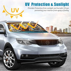 Tiger Car Windshield Sun Shade Foldable Sunshade Front Window Cover Sun Visor Protector Accessories (59x27.5 inches)