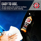 Adam's Polishes Spray Wax 16oz - Premium Infused Carnauba Car Wax Spray For Shine, Polish & Top Coat Paint Protection | Car Wash Enhancer & Clay Bar Lubricant | Car Boat Motorcycle RV Detailing
