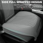 CAR PASS Car Seat Protector, 2 Pack Sideless Nappa Leather Seat Covers for Cars, All Season Waterproof Breathable Front Seats Cushion with Storage Pocket Universal Fit Vehicle Car SUV Truck, All Gray