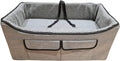 Pet Booster Car Seat for Large Pet or Two Small Pets with 2 Safe Secure Leash Seat Belts and Elevated View Easy Fold Up for Compact Storage
