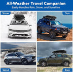 Garvee Heavy Duty Hard Shell Roof Top Cargo Carrier - 70(L) x31(W) x15(H) Waterproof Lockable Storage Box Capacity 165 Lbs 17.7 Cu Ft - Tool-Free Install- Fits SUV, Truck, Van