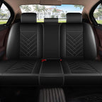 AOMSAZTO Car Seat Covers Full Set Fit for Nissan Pathfinder 2011-2025 2026 Waterproof Faux Leather Car Seat Cushions Automotive 5 Seat Covers Set（Black）