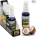 Scent Bomb Air Freshener Spray, Long-Lasting Odor Eliminator - Effective Deodorizer for Home & Car, Fresh Room Spray for Kitchen, Bathroom & Smell Neutralizer - 1 oz Pack of 4, Coconut Paradise