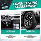 Gottom Vinyl, Rubber & Plastic Shine - 128oz, Cherry Vanilla Scent - VRP Gloss Dressing for Plastic, Car Interior & Tire Dressing, UV Protection, Plastic Restorer, Long-Lasting Gloss Finish