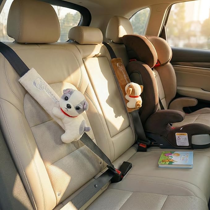 2-Pack Ultra-Soft Seat Belt Pads | Universal Comfort & Protection for People & Pets，Soft and Comfort