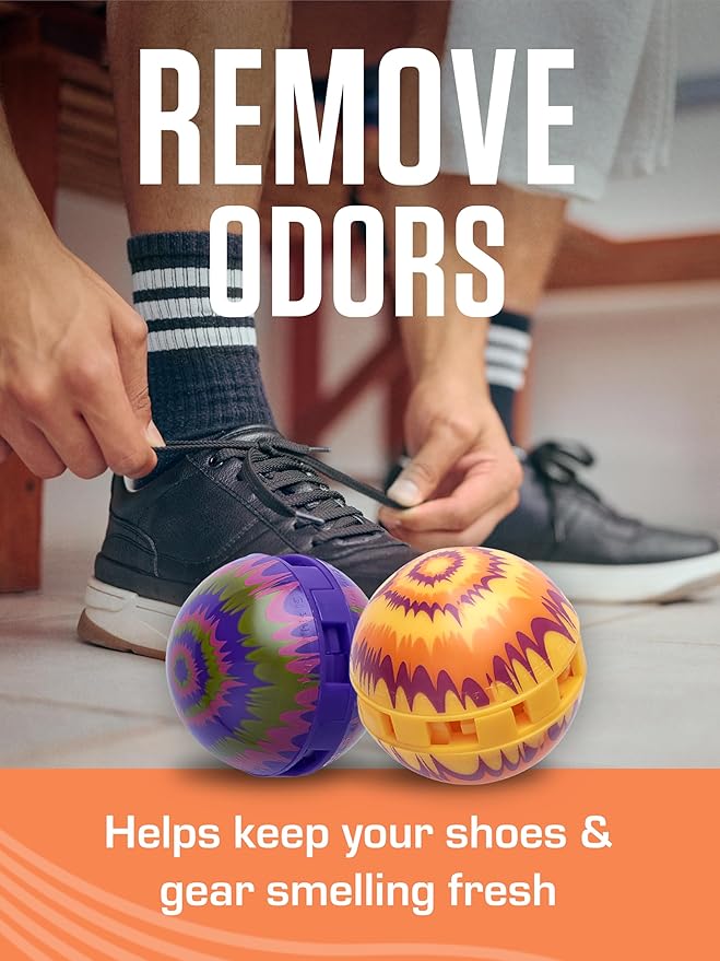 Sof Sole Sneaker Ball Shoe Odor Eliminator & Remover, – Twist-to-Activate Deodorizer for Shoes, Gym Bags, Lockers – Adjustable Scent Control, Compact & Long-Lasting Freshness, Lavender Scent, 2PK