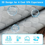 Golf Cart Seat Covers Cooling Ice Silk Golf Cart Seat Blanket for EZGO TXT RXV/Club Car DS Precedent Front Seat 4 Pockets Seat Blanket for 2-Person Seats, Keeps Seat Cool and Clean Gray