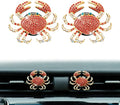 2Pcs Crab Air Freshener Vent Clip, Cute Air Diffuser Clips, Bling Rhinestone Car Outlet Decor, Crab Car Accessories for Women
