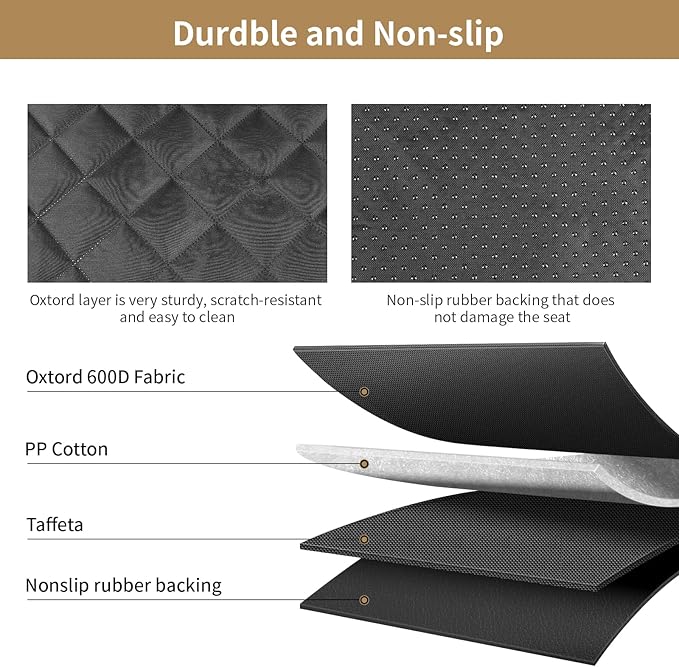 Dog Car Seat Cover,Pets Back Seat Extender,600D Heavy Durable 100% Waterproof Scratchproof Soft Dogs Hammock, Nonslip Backseat Protector for Cars Trucks SUVs