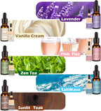 12 Pack Car Air Freshener & Refills, 6-Scent Hanging Air Freshener Diffuser Set -Each(8ml +20ml Refill), Essential Oil Diffuser With Refill Bottles, Reusable Car Fragrance Decor Accessories