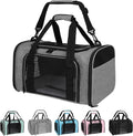Carriers Soft-Sided Pet Carrier for Medium Large Cats Dogs 15lbs 20lbs,Ventilated Design,Portable Carry Handle,Collapsible Carrier for Kitten Puppy(X-Large,Grey&Black)