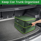 YOREPEK 2 Layer Golf Trunk Organizer, Golf Gifts for Men with Separate Ventilated Compartment for 2 Pair Shoes, Waterproof Car Trunk Locker for Balls, Tees, Clothes, Gloves, Gifts for Golfers