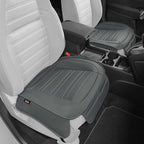 Motor Trend Car Seat Covers for Front & Rear Full Set - Nappa Leather Seat Protectors for Cars, Trucks & SUVs - Gray Automotive Seat Covers with Storage Pockets - Durable Bottom Cushion Protection