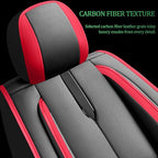 Fit CRV Car Seat Covers for Honda CR-V 2013-2024 2025 2026-Upgraded Premium Waterproof & Breathable Leather,Airbag Compatible,All-Weather Seat Cushion Protector,2 Front/Black-Red