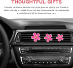 6PCS Daisy Flower Car Air Vent Clips, Cute Flower Shape Auto Air Freshener Outlet Clip, Vehicle Air Conditioning Clip Charm for Women Girls, Interior Decor Car Accessories (Pink)