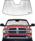 Windshield Sun Shade for Ram 2500/3500 2002-2009. Reflective Aluminum Film Front Window Sunshade - BLAZBLOCK