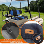 Golf Cart Seat Covers 2 Passenger, Golf Cart Front Seat Cover for EZGO TXT OEM Ordinary Seat Cushion, Washable Seat Cover Best for Summer