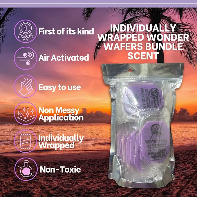 Wonder Wafers 75 count Air Fresheners Individually Wrapped, Pina Colada Fragrance