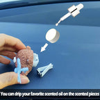 Cute Car Air Freshener Vent Clips, 3D Animal with Mini Fan Diffuser Vent Clip, Air Conditioning Decoration Car Accessories for Women and Men