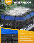 MCBD Rooftop Cargo Carrier Bag, 15 Cubic Feet Waterproof Soft-Shell Car Roof Bag for All Vehicles SUV with/Without Rack, Car Top Luggage Storage Bag