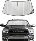 Windshield Sun Shade for Ram 2500/3500 2019-2025 with 10 Inch Wide Sensor. Full Coverage Rearview Mirror Shade for Ultimate Protection