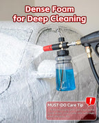Foam Cannon for Pressure Washer with 1/4" Quick Connector, Wide Mouth Foam Cannon, Adjustable Soap Cannon for Car Wash, Additional 1.1mm Orifice Nozzle (Grey)