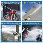 Foam Cannon for Pressure Washer Gun Kit with Dual Connector Accessory, Car Wash Foam Gun with 5 Pressure Washer Nozzle Tips 3/8'' Swivel Quick Connector and M22-14mm and M22-15 mm Fitting