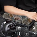 Bohemian Universal Armrest Cover Pad, Car Center Console Cushion Pad, Protect from Pet Claws, Dirt, and Sticky Fingers, Comfortable Car Decor Accessories Fit for Most Cars, Vehicles, SUVs