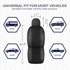 Skechers Air-Cooled Memory Foam Seat Covers,Mesh Thick Car Seat Covers,Piping Leather Car Seat Covers Front Seats,Airbag Compatible,Automotive ComfortUniversal Fit Most Cars,Vans,Truck,SUV,Gray