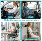 Ergonomic Seat Cushion,Office Chair Cushion with Lumbar Support Pillow,Car Orthopedic Seat Cushions,Designed for Sciatica,Tailbone,Back Pain Relief,for Office,Car,Truck,Home,Desk Chair
