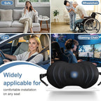 Lumbar Support Pillow for Car, Ergonomic Back Cushion with Strap, Memory Foam Lower Back Support Cushion for Driving, Lumbar Pillow for Pain Relief, for Office Chair, Long Sitting (Black 4D Mesh)