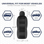 Skechers Men’s Seat Covers, Air-Cooled Memory Foam Car Seat Covers Front Seats, Airbag Compatible,Universal Fit for Most Cars, SUVs, Vans and Trucks,Black