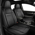 TTX LIGHTING for GMC Terrain 2010-2026 Car Seat Covers, Breathable Ice Silk & Leather Seat Protector, Cool & Anti-Sweat for Long Driving, Airbag Compatible, 5 Seats Full Set (Black)