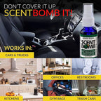 Scent Bomb Air Freshener Spray, Long-Lasting Odor Eliminator - Effective Deodorizer for Home & Car, Fresh Room Spray for Kitchen, Bathroom & Smell Neutralizer - 1 oz Pack of 4, Green Bomb Scent