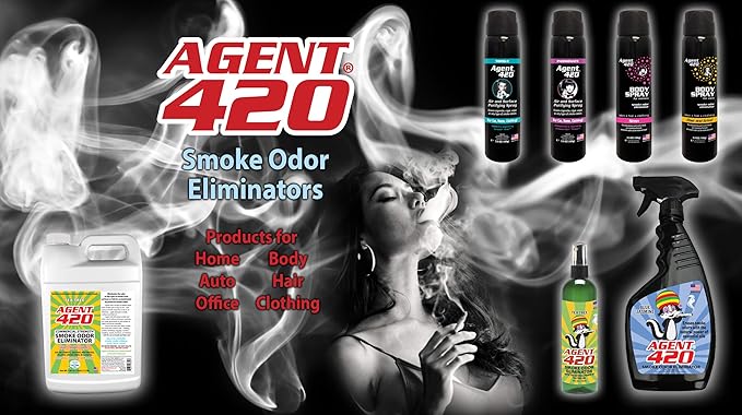 Agent 420 Odor Eliminator Trigger Spray, Tea Tree, 22 oz — Tea Tree Oil Breaks Down Smoke at the Molecular Level