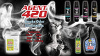 Agent 420 Odor Eliminator Trigger Spray, Black Glacier, 22 oz — Tea Tree Oil Breaks Down Smoke at the Molecular Level