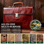 4-in-1 Mink Oil Leather Conditioner and Cleaner 3.52 oz - Premium Waterproof Formula for Leather Cowboy Boots,Shoes,Saddles & Bags with Horsehair Brush, Sponge & Microfiber Cloth