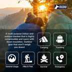 Horizon Hound Puffy Down Camping Blanket - Outdoor Travel Quilt | Sustainable, Insulated, Lightweight & Warm Gear for Sleep, Camping, Stadium, Hiking & Festivals | Water Resistant, Packable & Compact