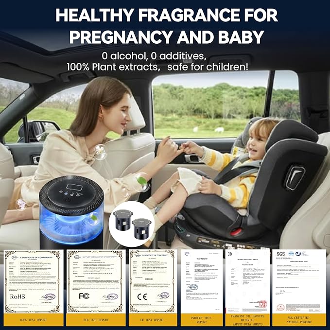 Smart Car Air Freshener Refill,2 Pack Refill For 4-6 Months,French Spice Made With Natural Plant Extracts,Refill Perfect for Intelligent Cloud Fragrance Machine. (Osmanthus Orchid)