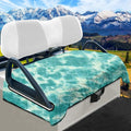 YOKYHOM Golf Cart Seat Covers for 2 & 4 Passenger Carts, Thick Short Plush with Non-Slip Backing, Ultra Soft Seat Towel Blanket, Fits EZGO, Club Car, Yamaha, 51"x30.5", Blue Green