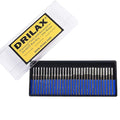 Drilax 30-Pc Diamond Drill Bit Set | 15x 2mm & 15x 3mm | 1/8" Shank Dremel Compatible for Glass, Sea Glass, Gemstones & Lapidary