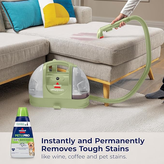 BUNDLE Little Green Portable Carpet Cleaner + PET PRO OXY Spot & Stain Formula, 32 oz.