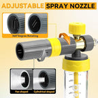 PWACCS Pressure Washer Small No-Dilution Foam Cannon Pro with Short Gun, Power Washer Soap Foam Gun with 4 Spray Nozzles for Car Wash