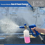 ESSENTIAL WASHER Short Pressure Washer Gun Swivel with Pressure Washer Foam Cannon Kit | Comes with Quick Connects and Nozzle Guard Tip