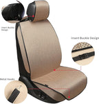 Auto Newer 2PCS Luxury Breathable Car Seat Cover,Front Car Seat Protector, Fit Four Seasons of Universal Automotive Vehicle Cushion Cover, Compatible with 90% Cars,SUV,Trucks (Gold Beige,Front Seats)