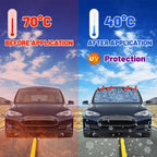 CHILL·TEK Funny Car Windshield Sun Shade Umbrella, 70s 80s Flower Car Sun Shade Umbrella, Block UV Rays Heat Foldable Windshield Umbrella Sun Visor Protector - Keep Vehicle Cool for Cars SUV