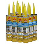SIKA Sikaflex Construction Sealant, 12-Pack, 10.1 fl oz, Limestone – All-Purpose Polyurethane for Joints 1/2" or Smaller, Strong, Weatherproof, Paintable, Ideal for Masonry, Wood, Metal & Concrete
