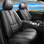 Fit Impreza Car Seat Covers for Subaru Impreza 2004-2024 2025 2026 -Upgraded Premium Waterproof & Breathable Leather, Airbag Compatible, All-Weather Seat Cushion Protector,2 Front/Black