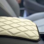 FH Group Neosupreme Beige Diamond Pattern Center Console Pad – Water-Resistant Armrest Cover Protector for Cars, SUVs & Trucks